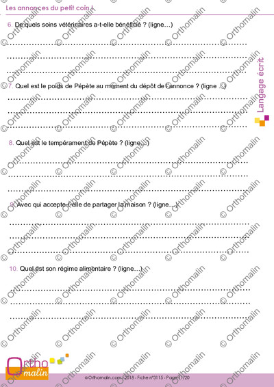 Page 11 de la fiche