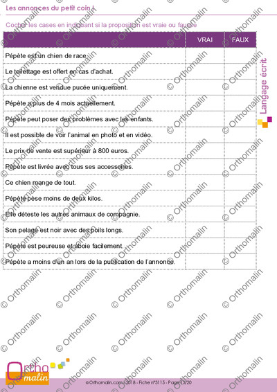 Page 13 de la fiche