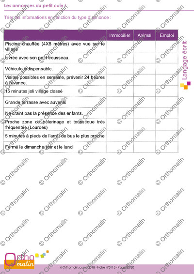 Page 20 de la fiche