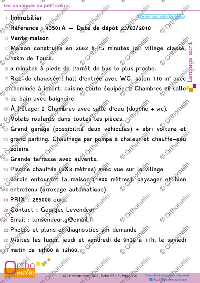 Page 3 de la fiche