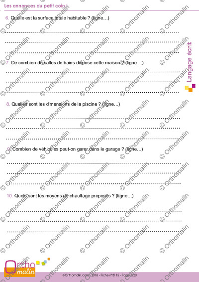 Page 5 de la fiche