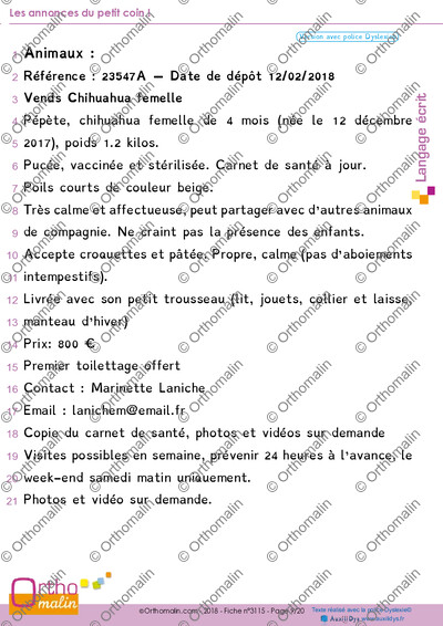 Page 9 de la fiche
