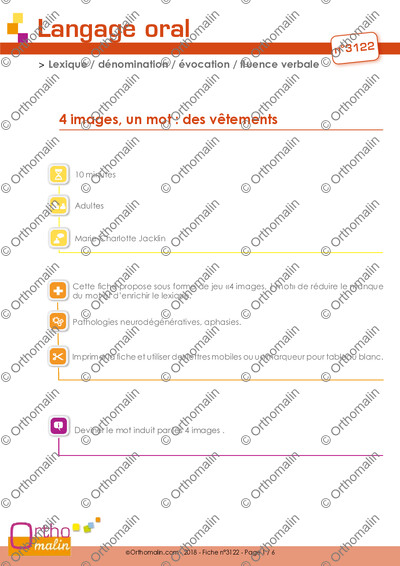 Page 1 de la fiche