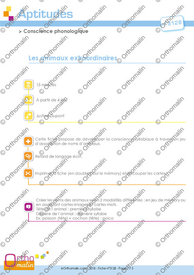 Page 1 de la fiche