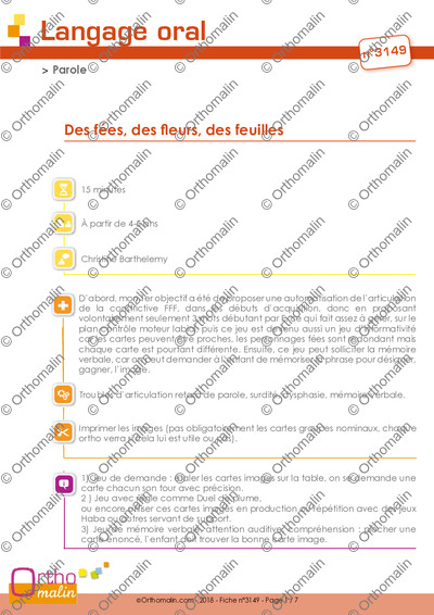 Page 1 de la fiche