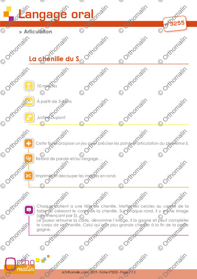 Page 1 de la fiche