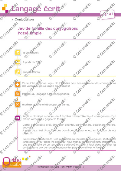 Page 1 de la fiche