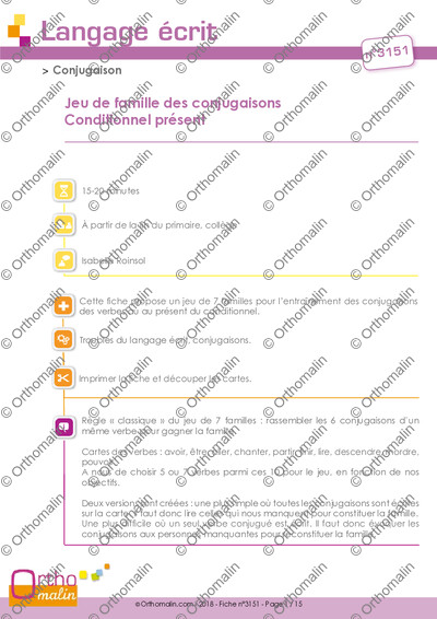 Page 1 de la fiche