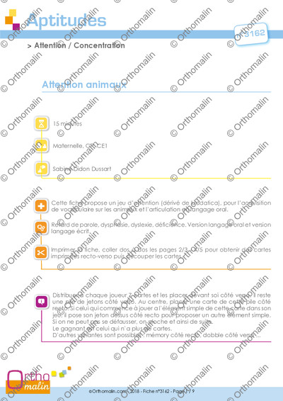 Page 1 de la fiche