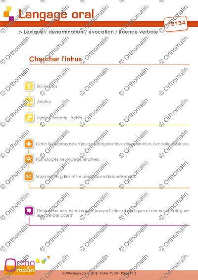 Page 1 de la fiche