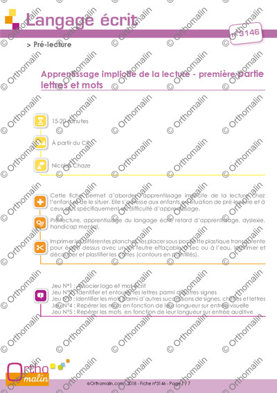 Page 1 de la fiche