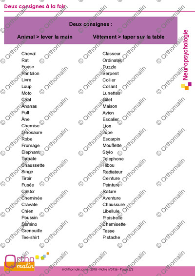 Page 2 de la fiche