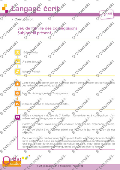 Page 1 de la fiche