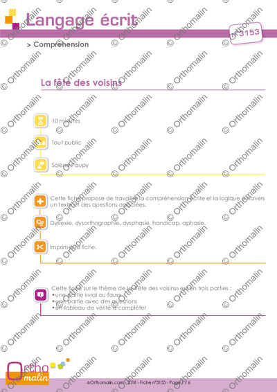 Page 1 de la fiche