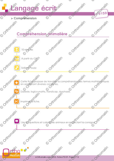 Page 1 de la fiche