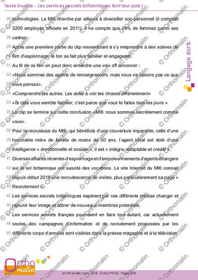 Page 3 de la fiche
