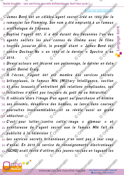 Page 4 de la fiche