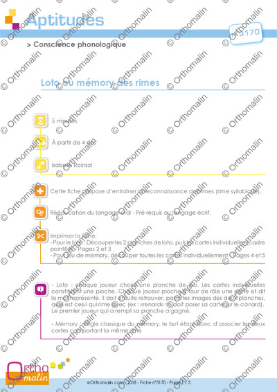 Page 1 de la fiche