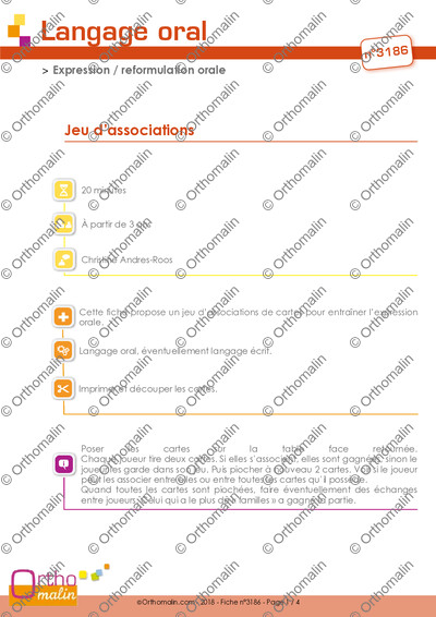 Page 1 de la fiche