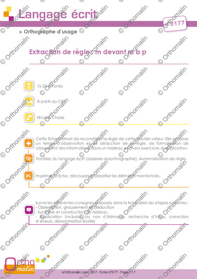 Page 1 de la fiche