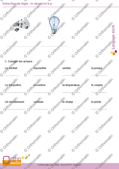 Page 6 de la fiche