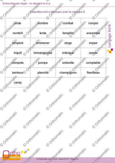 Page 7 de la fiche