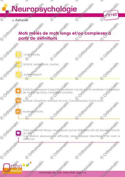 Page 1 de la fiche