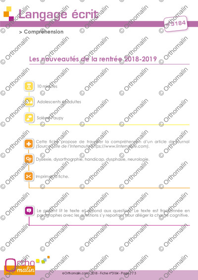 Page 1 de la fiche
