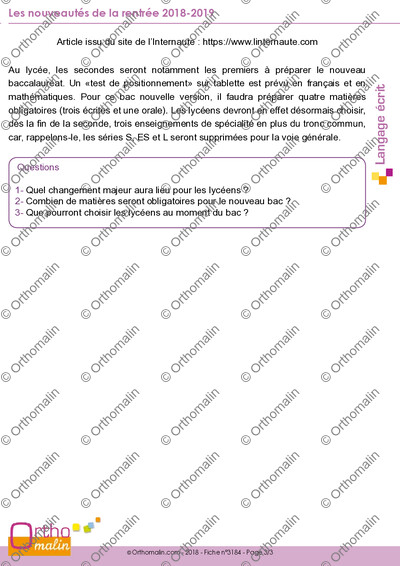 Page 3 de la fiche