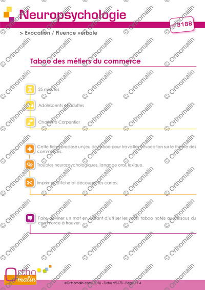Page 1 de la fiche