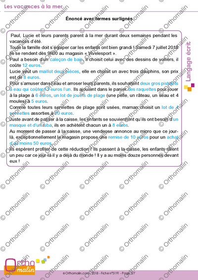 Page 5 de la fiche