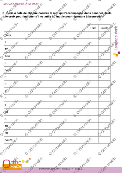 Page 7 de la fiche