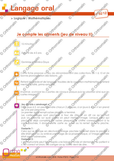 Page 1 de la fiche