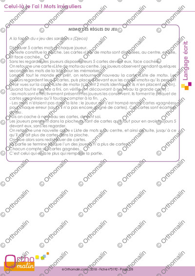 Page 2 de la fiche