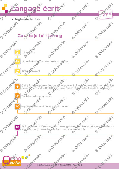 Page 1 de la fiche