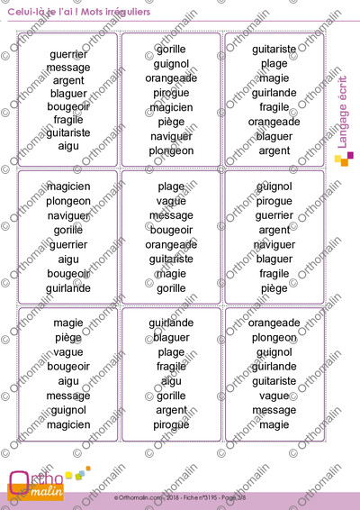 Page 3 de la fiche
