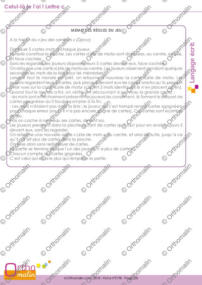 Page 2 de la fiche