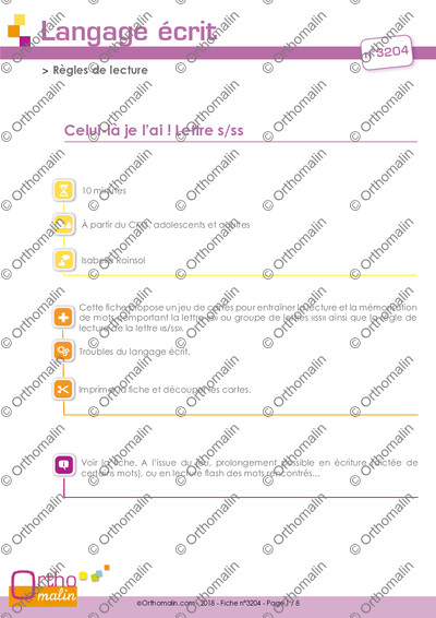 Page 1 de la fiche