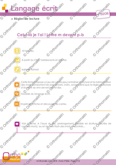 Page 1 de la fiche