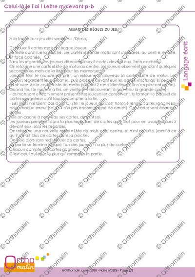 Page 2 de la fiche