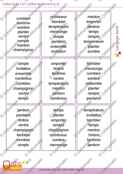 Page 3 de la fiche