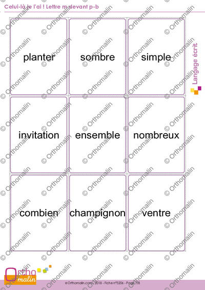 Page 7 de la fiche