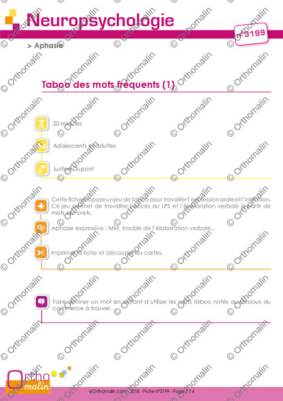 Page 1 de la fiche