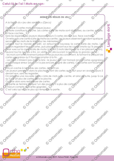 Page 2 de la fiche
