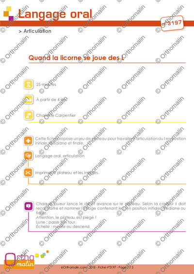 Page 1 de la fiche
