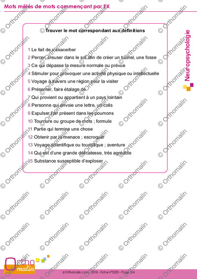 Page 3 de la fiche