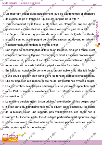 Page 2 de la fiche