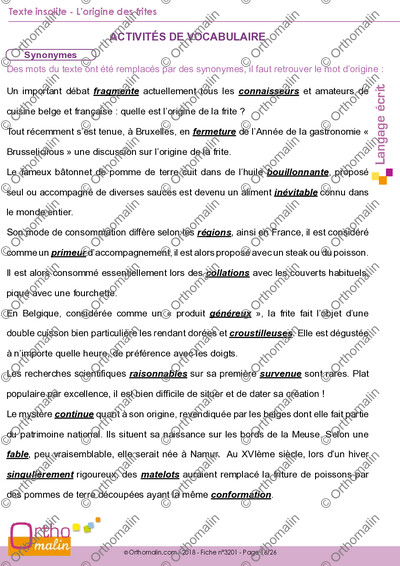 Page 16 de la fiche