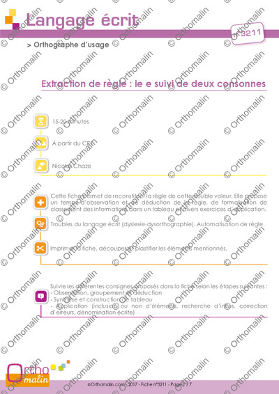 Page 1 de la fiche