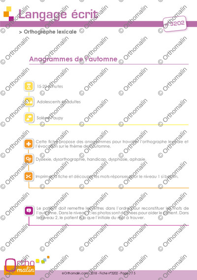 Page 1 de la fiche